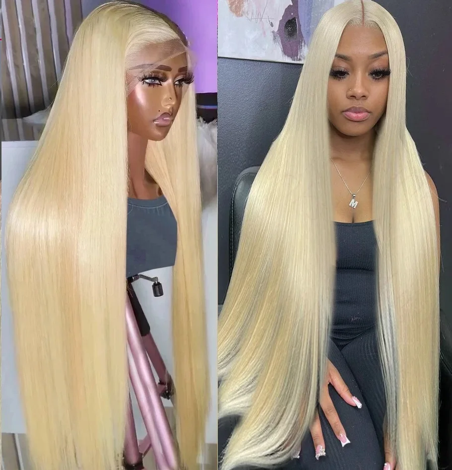 

Lace Front Human Hair Wigs for Women choice HD Transparent Honey Blonde Color 613 Straight Lace 13x6 hd lace frontal wig