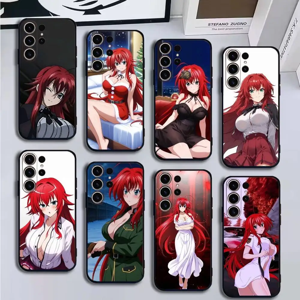 

R-Rias-Gremory-High Phone Case For SamsungS25,24,21,22,23,30,Ultra,20,Plus,Fe,Lite,Note,10,9,Soft Black Cover