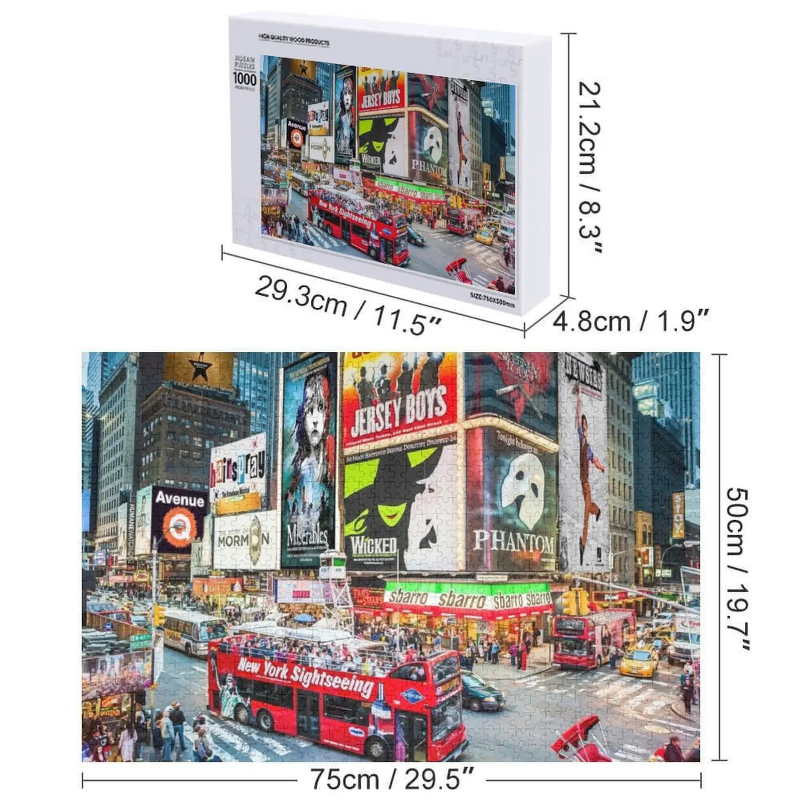 Times Square II Special Edition I Пазл Персонализированный подарок Деревянный декор Картины Персонализированные игрушки-головоломки