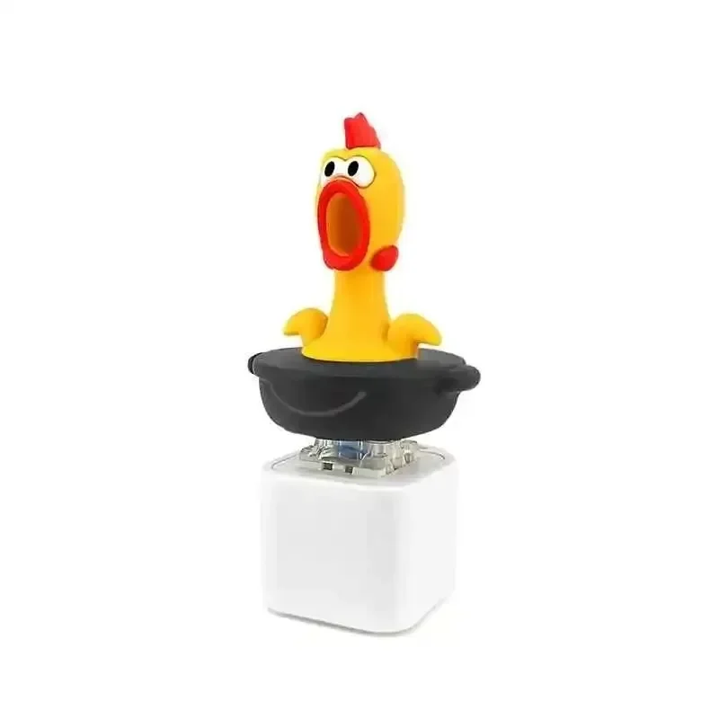Lustiger Möwenförmiger Stressabbau-Druckknopf Fidget-Spielzeug Schlüsselanhänger, Neuartige Niedliche Schreibtisch-Dekoration für Büro, Kleines Geschenk