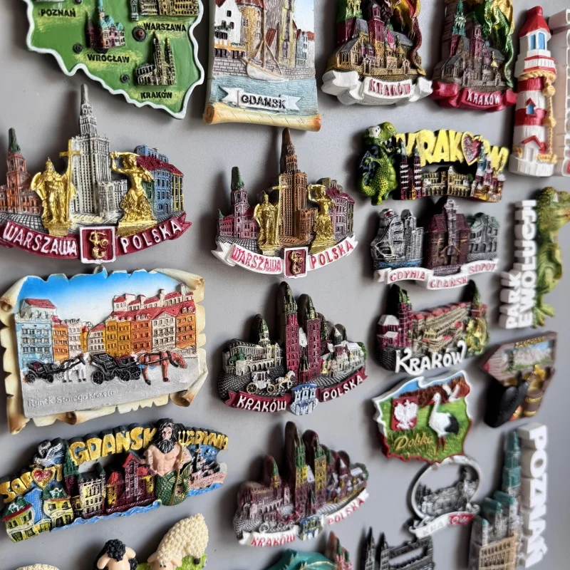 Fridge Magnets Tourist Souvenir  Polska Krakow Szczyrk Wroclaw Dolska Pobierowo Zakopane Poland Wavel Castle Cellection Gifts