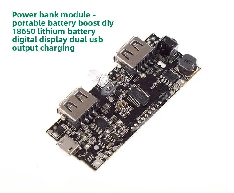 DIY Power Bank Booster Module 18650 Lithium Battery Digital Display Dual USB Output 890 Lithium Battery Protection Board