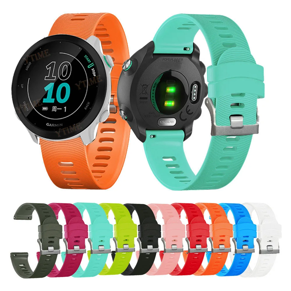 

Силиконовый ремешок 20 мм для Garmin Forerunner 158, 55, 245, 645, спортивный ремешок для часов Garmin Vivoactive 3 Music/Venu SQ 2, браслет