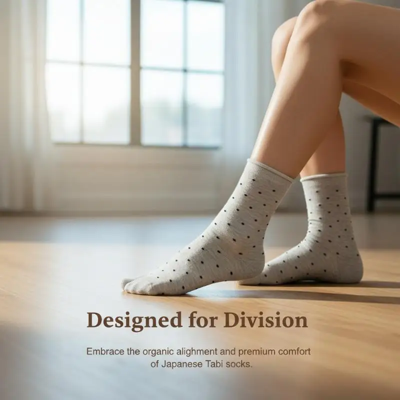 Polka Dot Tabi Flip Flop Socks Japanese Cotton Split Toe Ankle Socks Women Sandal Matching Hosiery