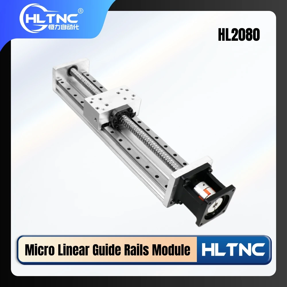 

HLTNC Micro Linear Guide Rails Sliding Table 80mm Width Linear Module Z Axis MGR12 Rails SFU1605/1610 Ball Screw for Nema23/24