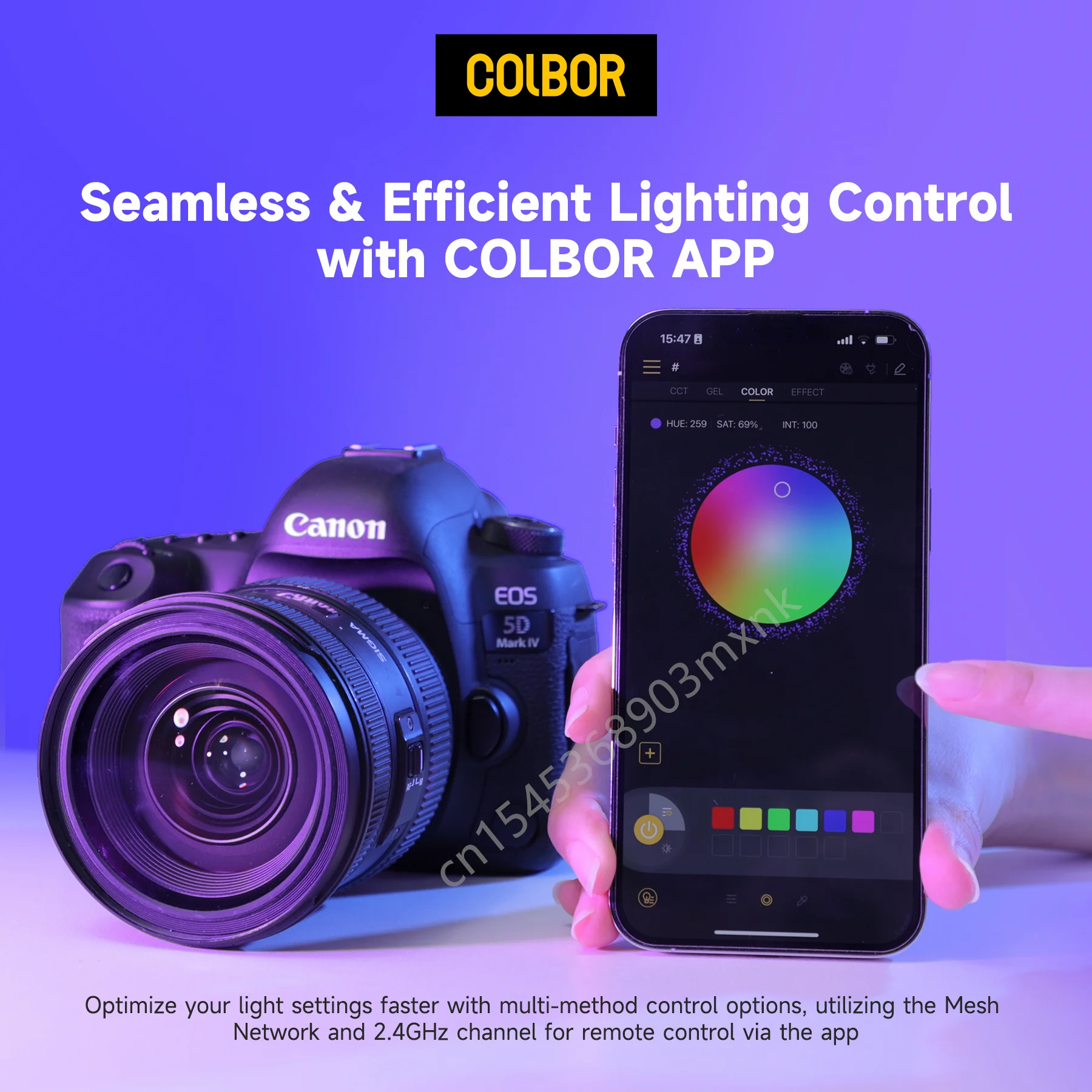 Synco Colbor W60 LED Video Light Photography Lighting 2700K-6500K Bi-Color APP Control for Camera Studio W60R