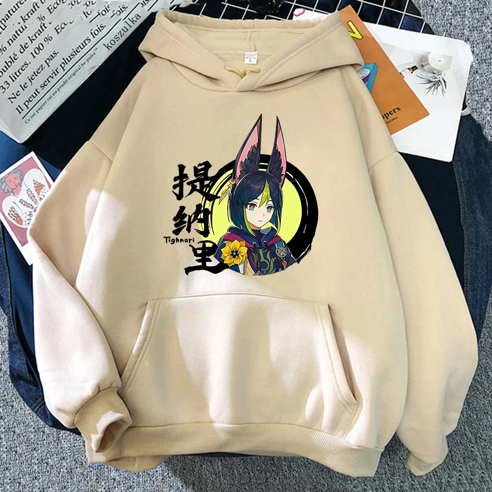 

Genshin Impact Hooded Tighnari Print Men Women Plus Size Hoodies Aesthetic Trendy High Quality Sweatshirt Unisex Pullover