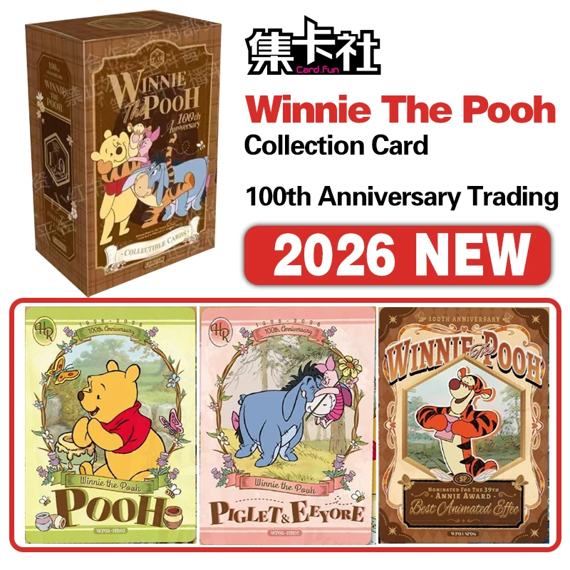 

Genuine Disney Winnie The Pooh Cards 100th Anniversary Trading Collection Limited Edition Collectible Cards Children's Gift Toys