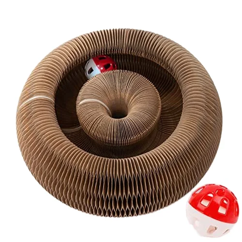 Custom Eco-Friendly Interactive Paper Cat Toy Durable Magic Organ Cat Scratch Board for Indoor Cats Tunnel Style