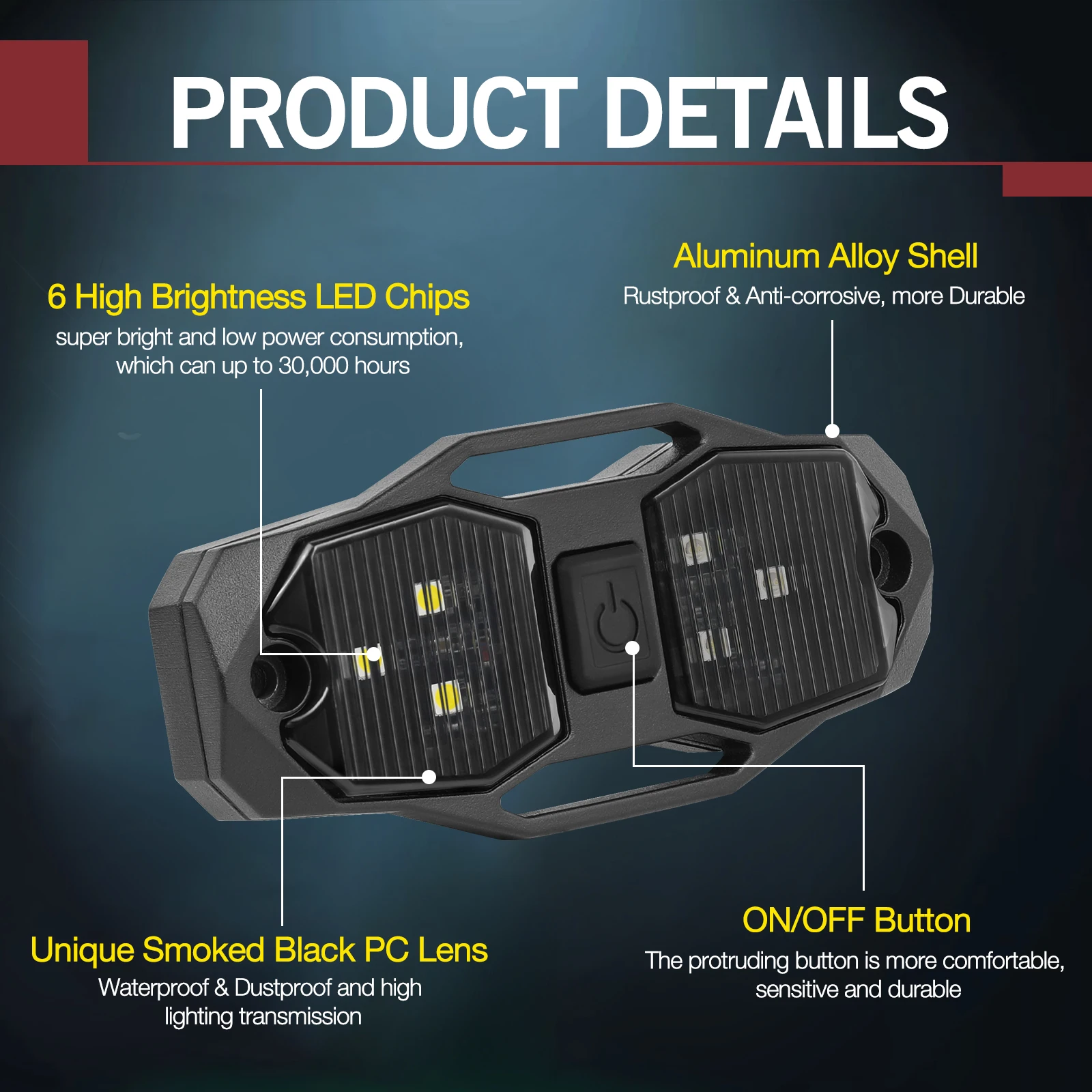 Per Polaris Ranger XP 500/570/900/1000 Crew Can-Am x3 UTV Luce interna UTV Cupola Luce universale Roll Bar Light Mount