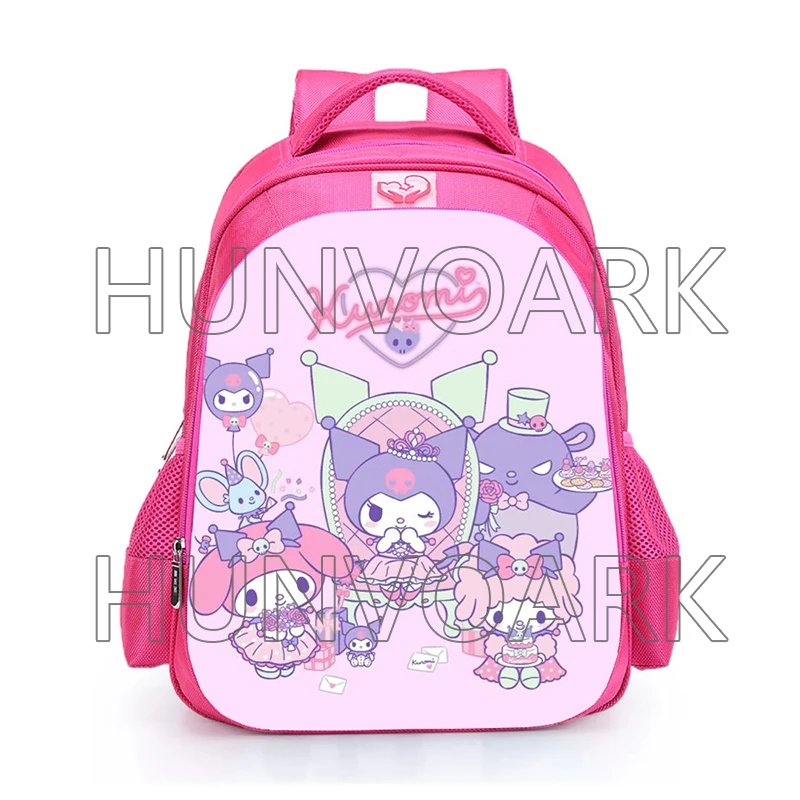 Kuromi Children School Bags For Girls Boys Orthopedic Primary Backpack Pink Cartoon School Backpack Kids Cute Mochilas