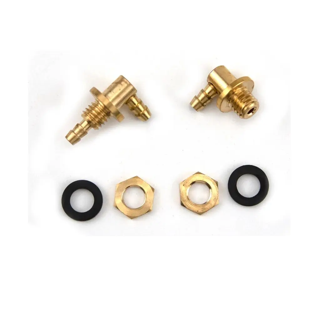 1Pair 2.5*3.5MM Transparent Fuel Tank Metal Accessories Oil Inlet Outlet  Nozzle Kit Replacement Part for RC Aircraft