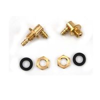 1Pair 2.5*3.5MM Transparent Fuel Tank Metal Accessories Oil Inlet Outlet Nozzle Kit Replacement Part for RC Aircraft