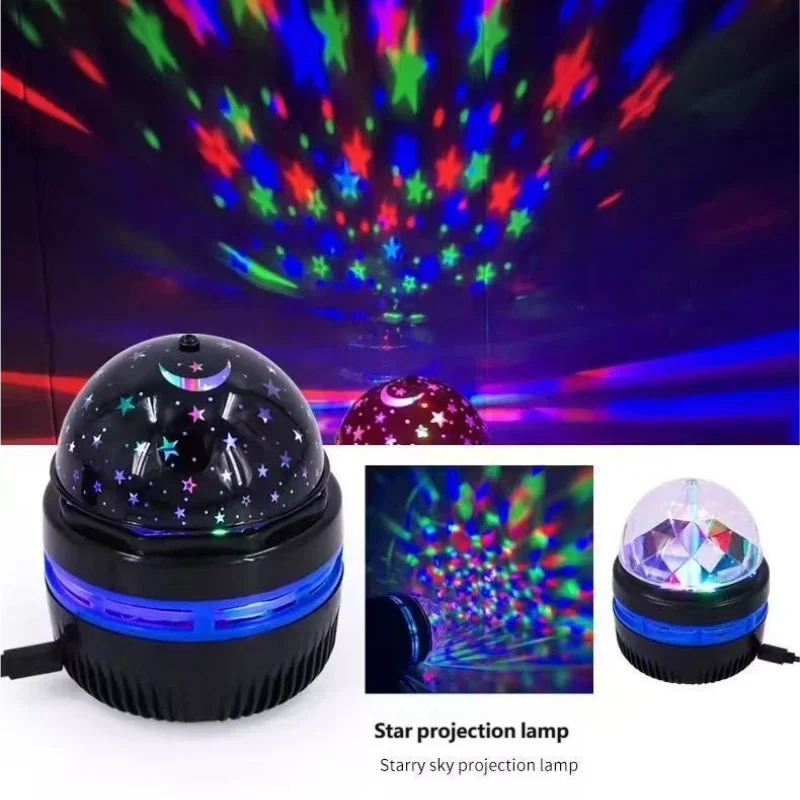 Auto Rotating LED Starry Night Light Projector, Northern Light Projection Lamp with Remote Control for Home Party Decoration