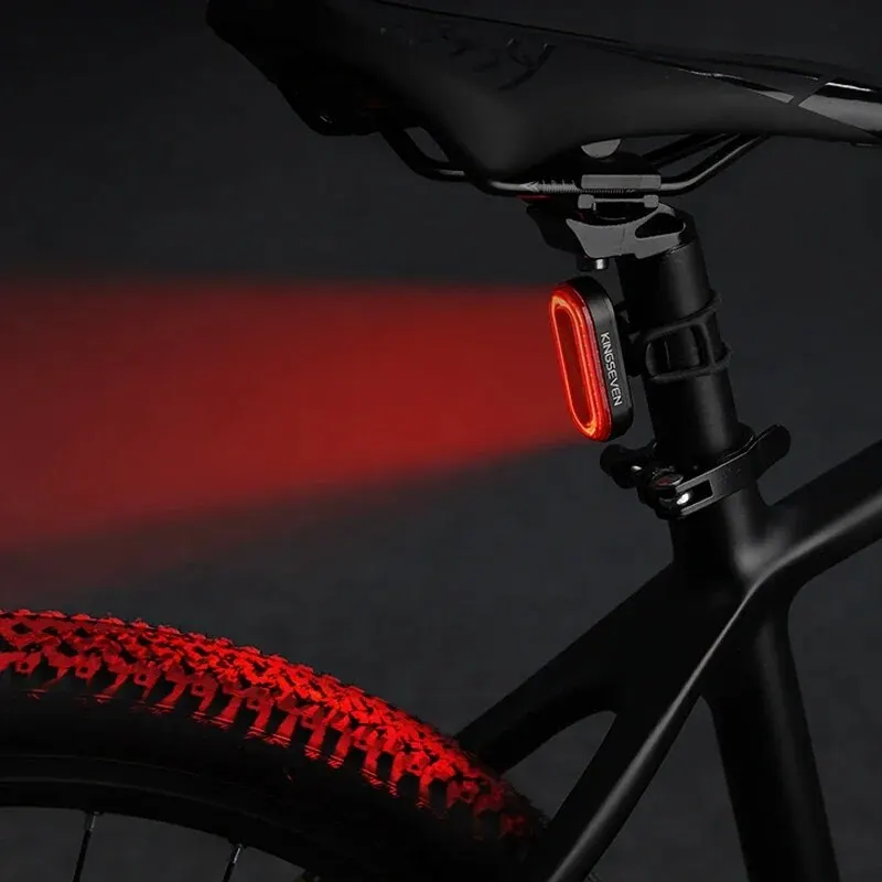 KINGSEVEN Bike Light Smart Brake Sensor Rear Tail Light USB Rechargeable LED Bicycle Headlight Cycling Flashlight MTB Taillight