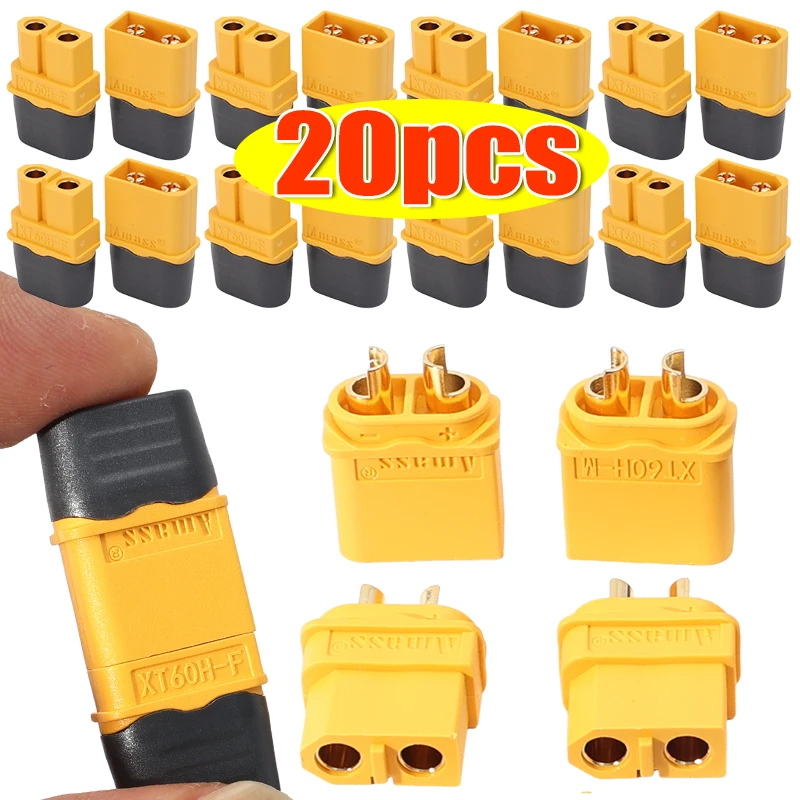 For RC Battery Motor FPV XT-60 Adapter XT60 Battery Connector Male & Female Bullet Connector Plugs with Sheath Housing 1-20PCS