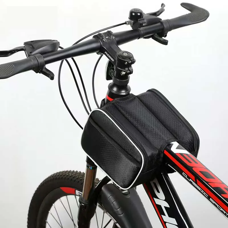 New Large Capacity Bicycle Saddle Bag Oxford Cloth Flip Opening Bicycle Front Beam Bag Accessories Cycling MTB Trunk Bag