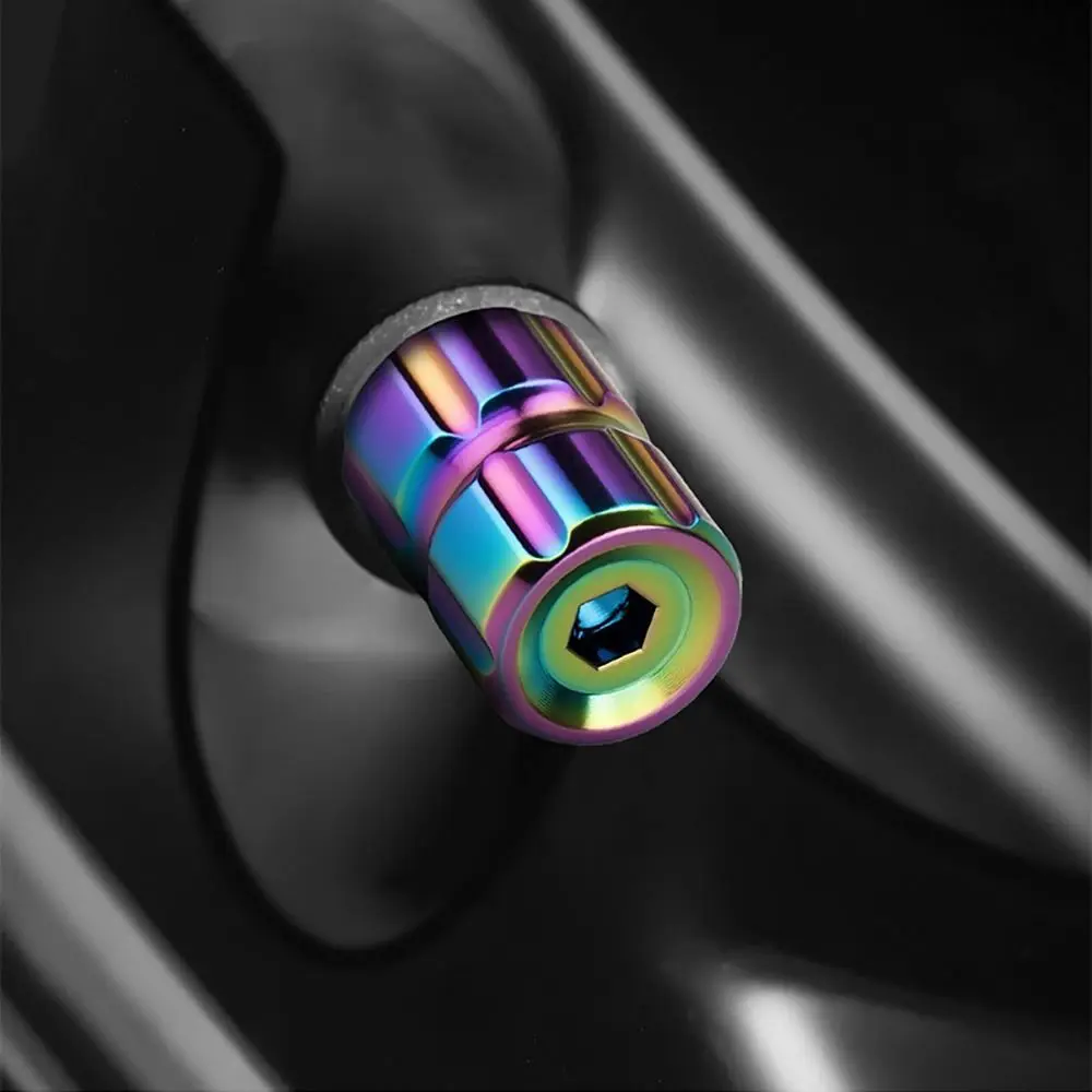 4PCS Multicolor Car Wheel Valve Caps Anti-theft Waterproof Valve Core Cap Multifunctional Rustproof Air Valve Caps Universal