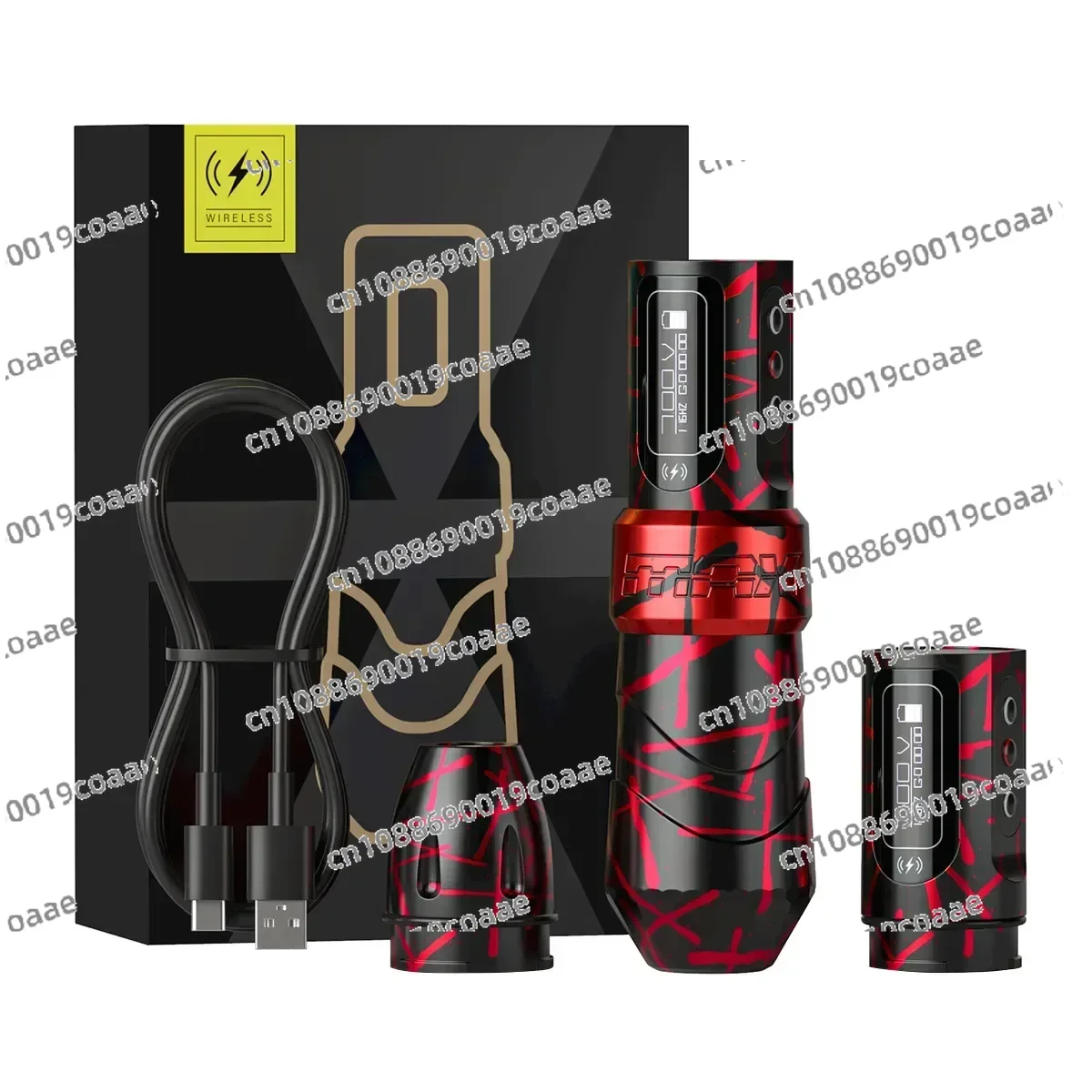 Tattoo Machine Cartridge Pen Coreless Motor Lithium Battery Pen Machine with 1/2 Batteries for Tattoo Artists Body