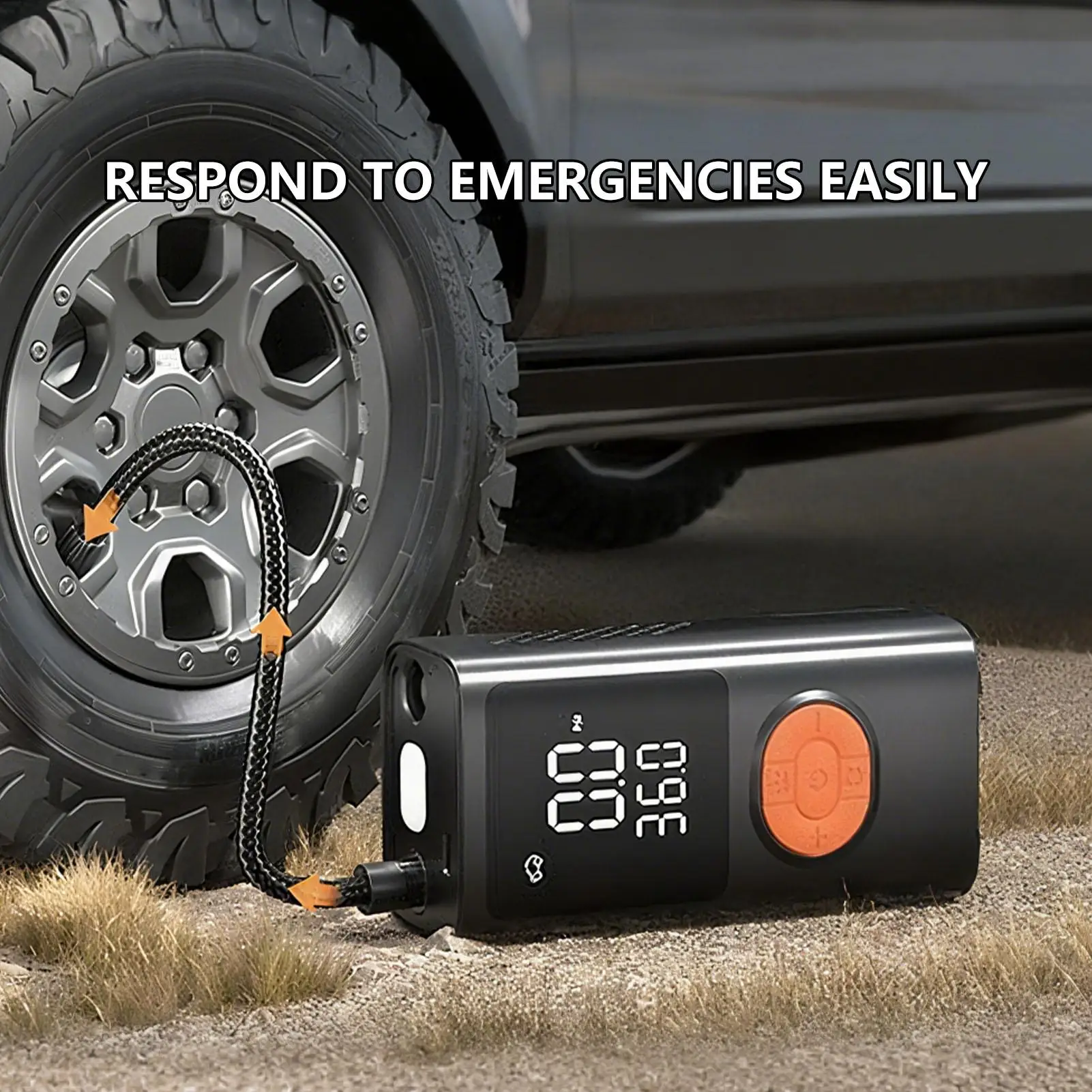 

Воздушный насос для автомобильных шин, умный воздушный насос, перезаряжаемый легкий насос для накачивания шин с цифровым манометром для мотоцикла, грузовика, мяч