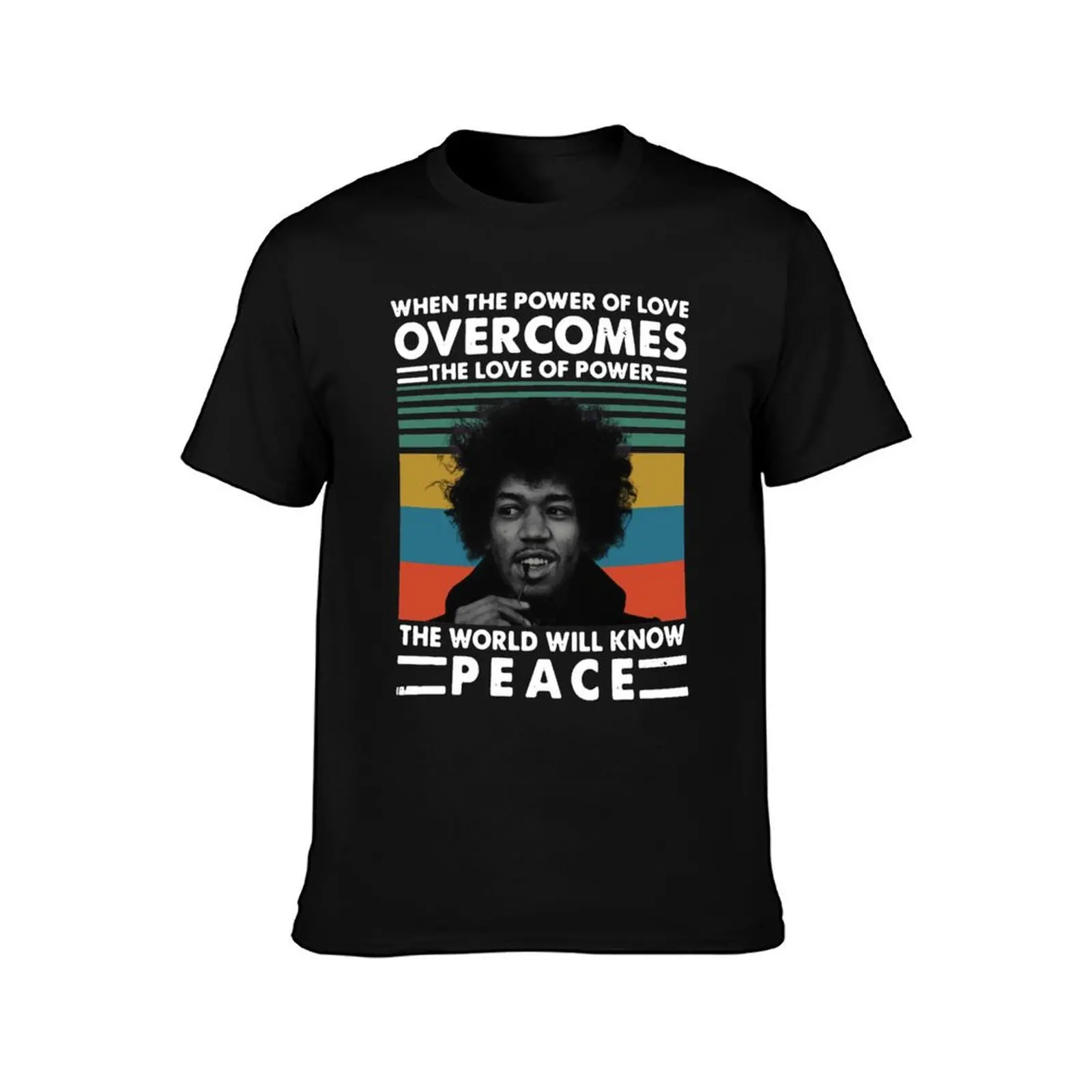 من The Overcomes Know The Will Power Vintage، Peace World When of The Love Love Jimi T-shirt Design