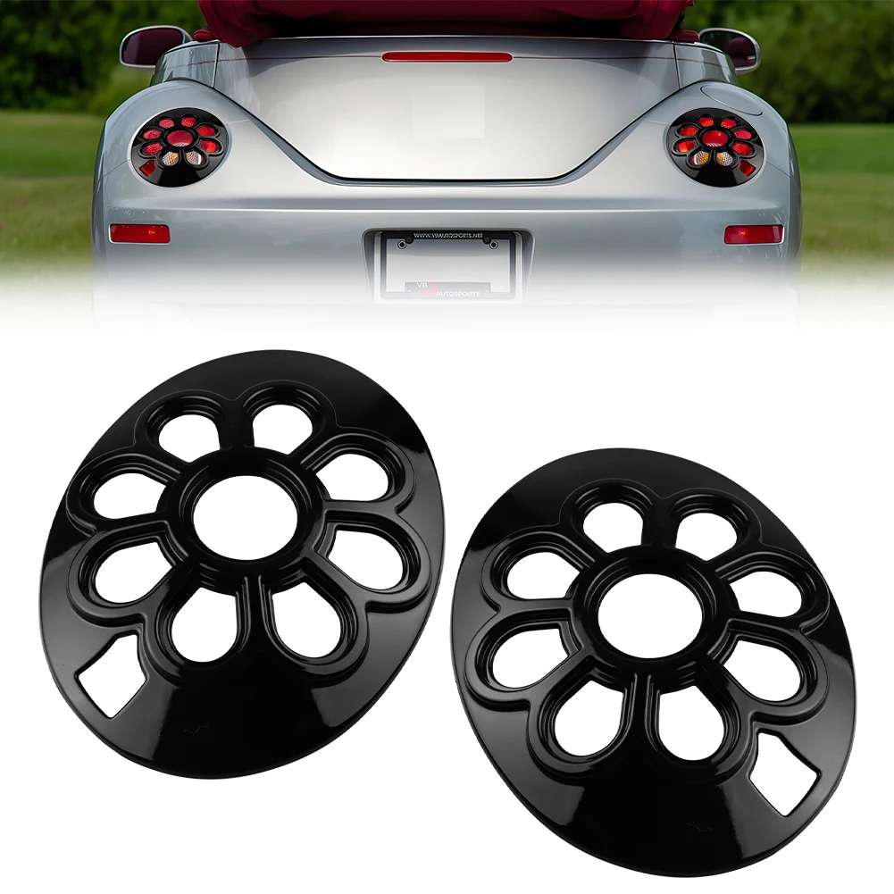 

2Pcs Daisy Fower Rear Tail Light Brake Light Backup Light Cover For 2006 2007 2008 2009 2010 VW Volkswagen Beetle No Bulb/Socket