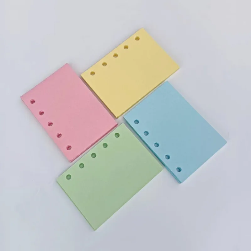 M5 5 Holes 50Shhets Colorful Loose Leaf Notebook Refill Spiral Binder Inner Page To Do Line Dot Grid Inside Paper Stationery