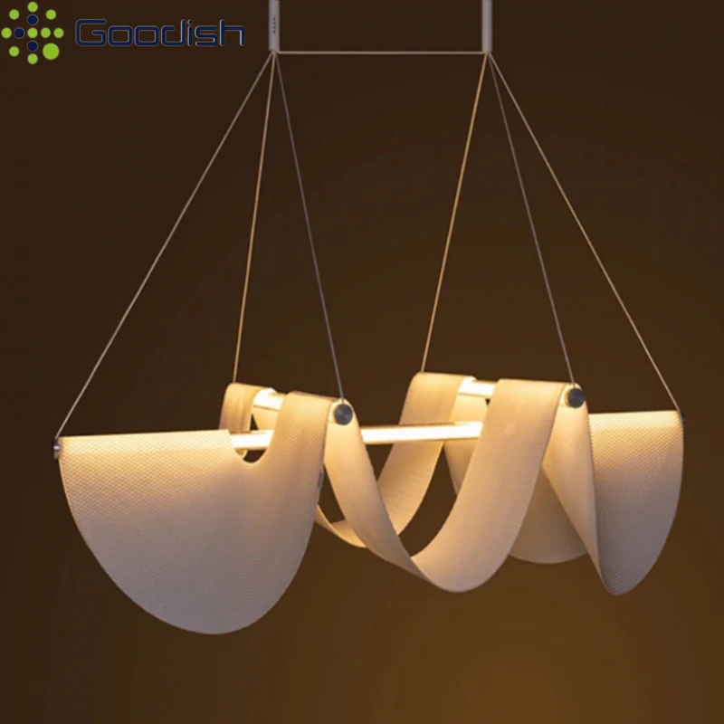 

Современный новый стиль, белый акриловый волнистый светодиодный подвесной светильник, энергосберегающий тип лампы для кухни, украшение дома, люстра