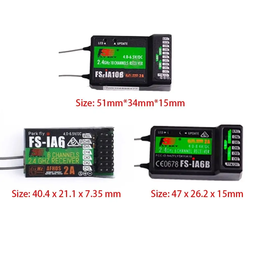 Nuevo transmisor de largo alcance de 6 canales y 10 canales FS-i6 i6X i6S i10 transmisor receptor de FS-iA10B para FlySky FS-iA6 FS-iA6B