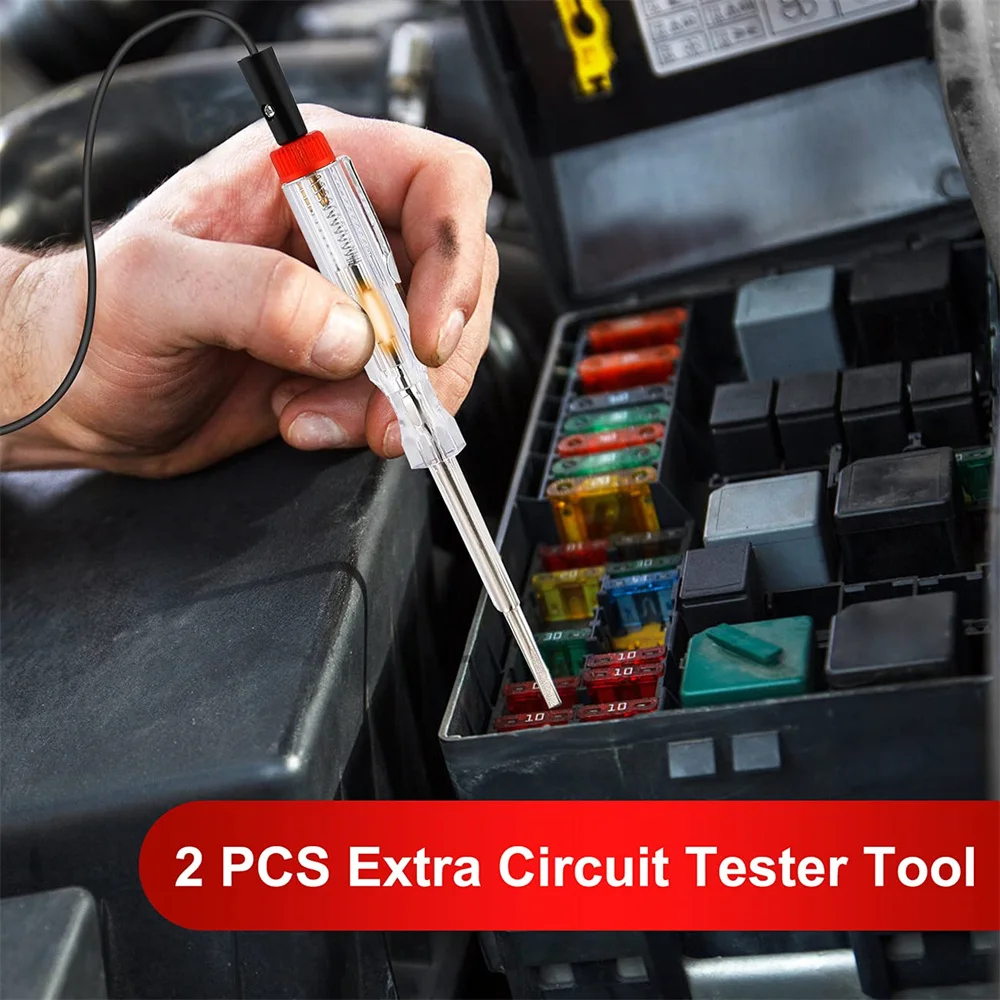 306-teiliges Sortiment an Flachsicherungen Standard & Mini & Low Profile Mini-2A 5A 7,5A 10A 15A 20A 25A 30A 35A mit Sicherungsentferner und Stromkreisprüfer – Detail 5