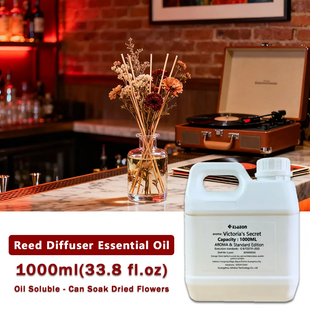 ESAEON 1000ml (33.8 fl.oz) Victoria Secret Essential Oils - For Reed Diffuser & Fireless Aromatherapy, Rattan Diffuser Essence