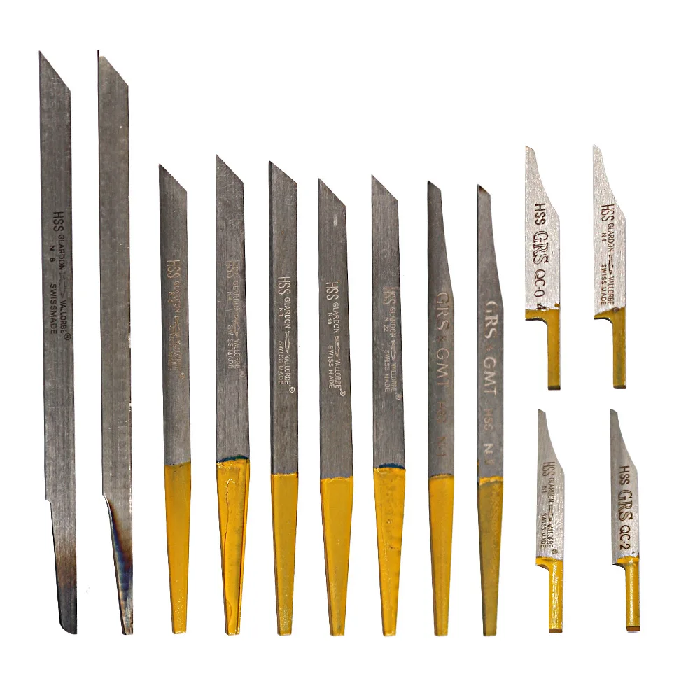 13Pcs High Speed Steel Engraving Bits Set Multi Graver Tips for Pneumatic Impact Engraver Machine Precision Carving Tool Kit