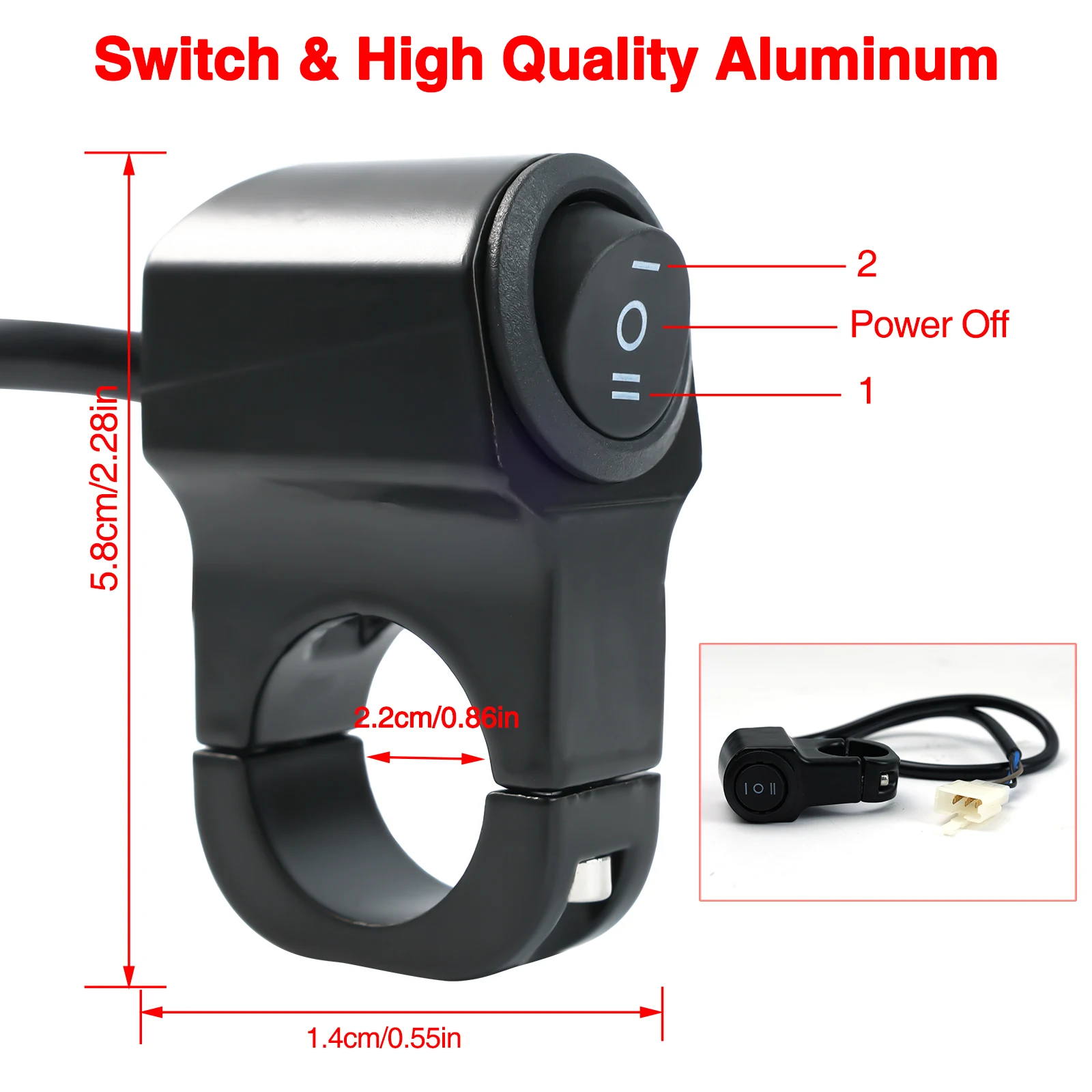 Motorcycle Spotlights Switch Light Bar/Work Light Fog Light On/Off Wiring Harness for Car Boat Truck 120W Cable Accessories view 4