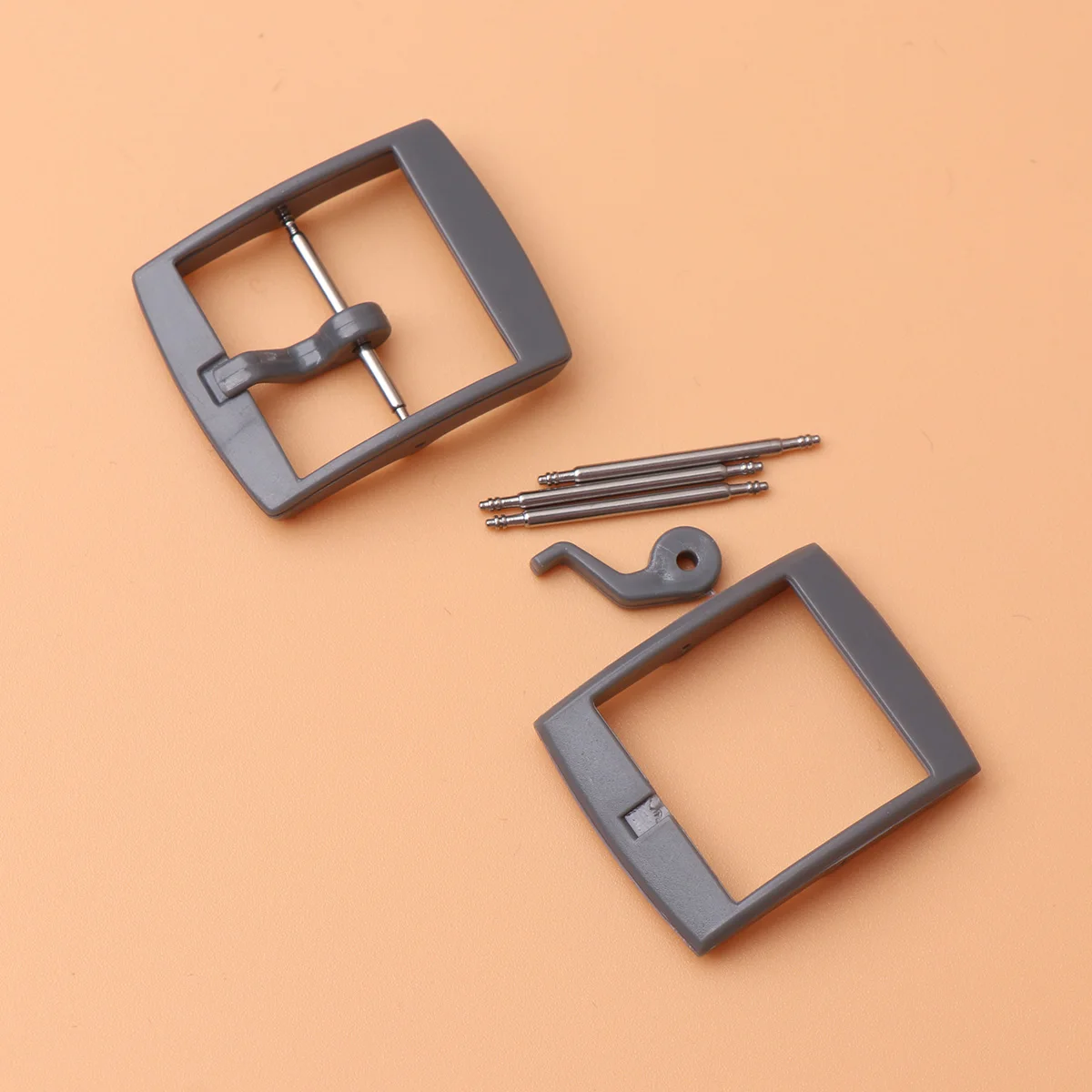 

4pcs Plastic Buckle 20Mm Replacement Clasp For Silicone Electronic Watch Bands Easy Install Durable Fit Most Straps Dark
