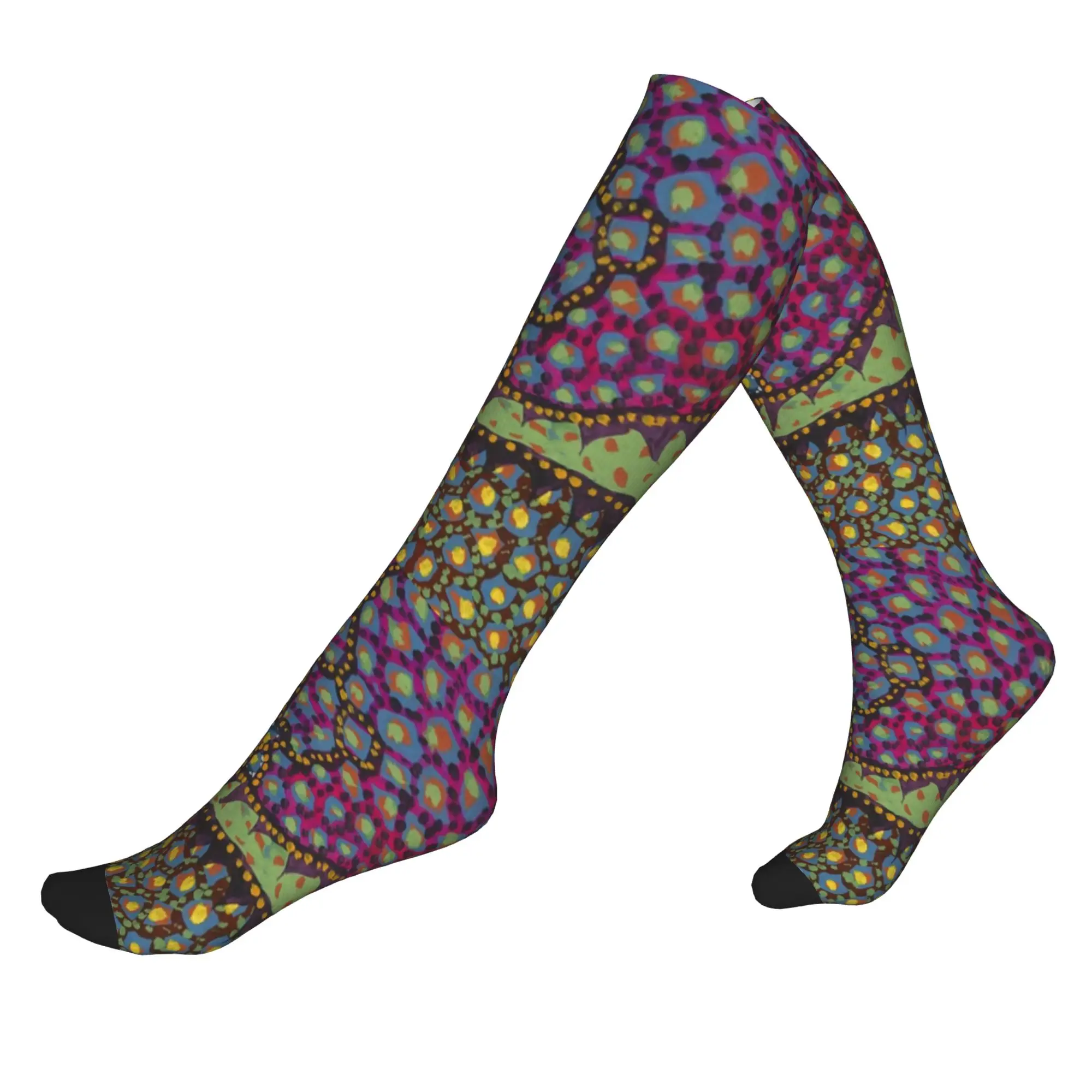 

Fashion Abstract Art Yayoi Kusama Batik Pattern Socks Men Women Warm 3D Printing Sports Football Sports Compression Socks