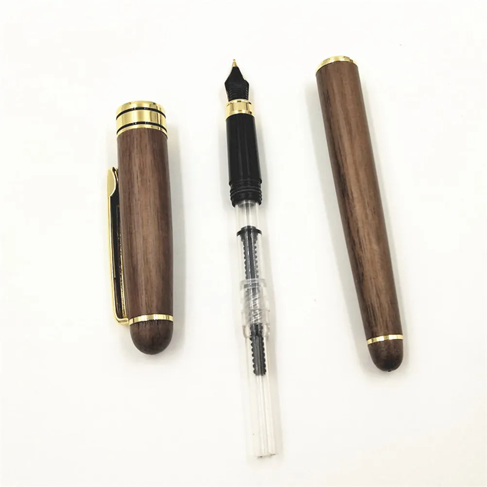 Wooden Fountain Pen Set Stylish Fountain Pen Office Study Signature Graduation Christmas Gift Case Pens for Gifts