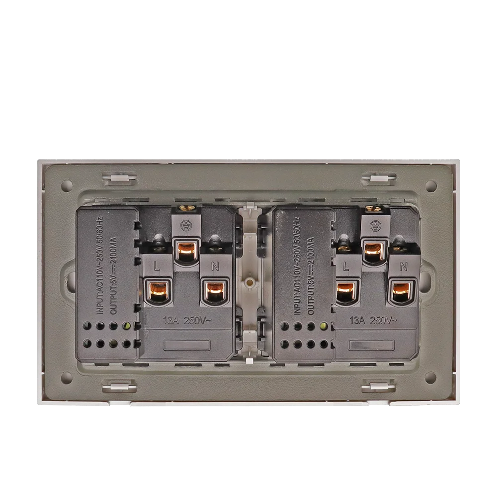 Depoguye-enchufe de pared Universal de 10 pines, adaptador para enchufe USB tipo c de 18W, carga rápida, Blanco/dorado/gris/Negro, AC110V -250V