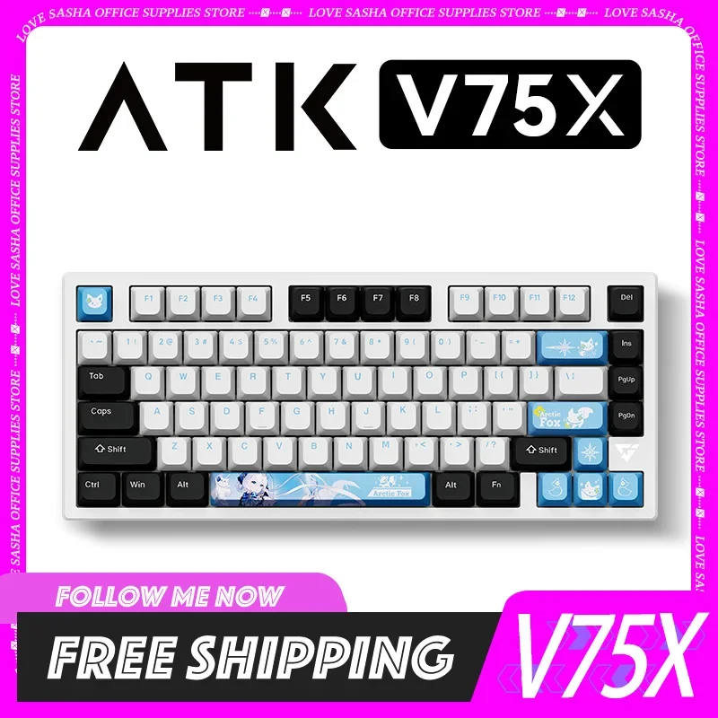 

Atk Vxe V75x Keyboard 2.4g Three-Mode 75% E-Sports Game Keyboard Customize Argb Keyboard For Win/Mac/Linux Computer Gifts