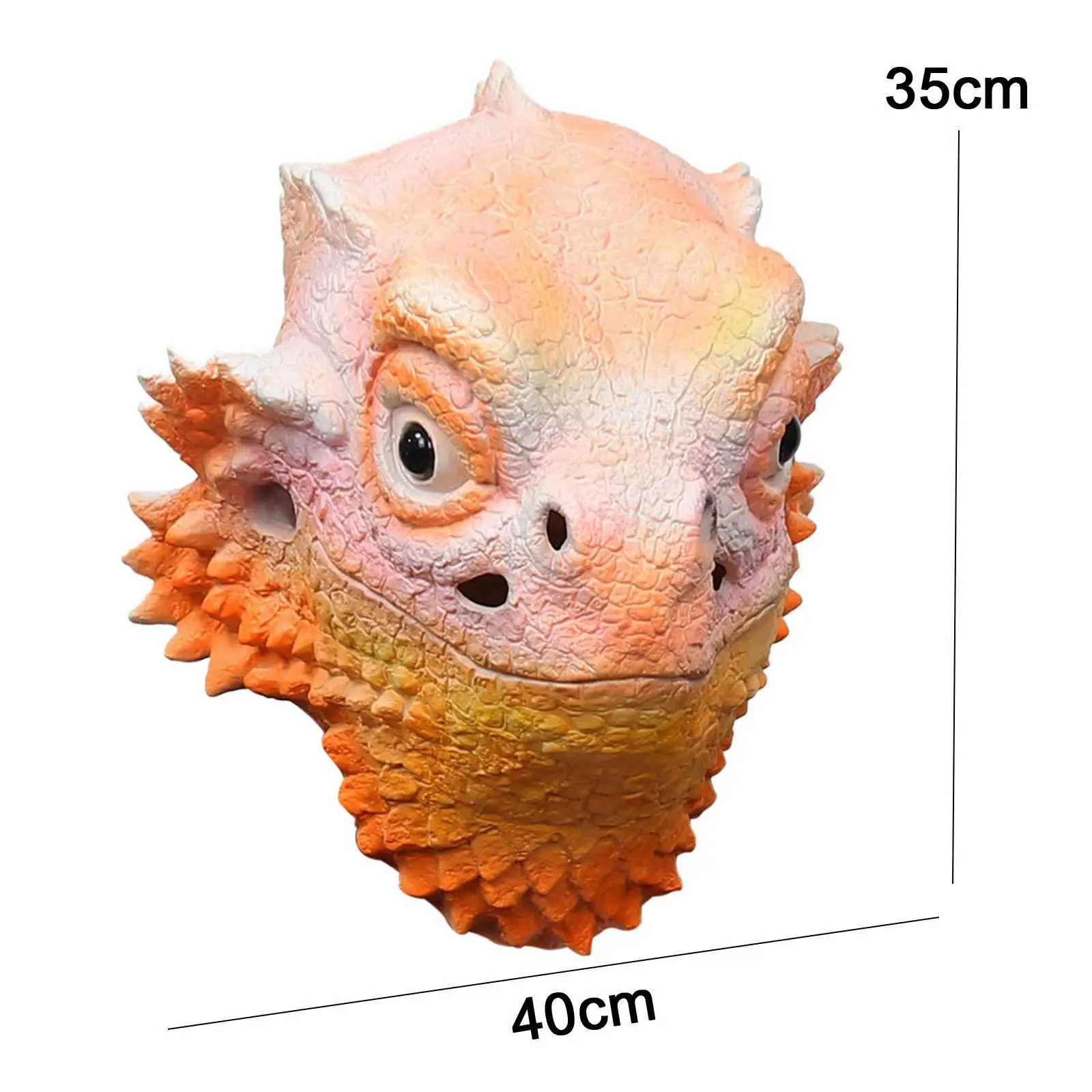 Lizard Mask Latex Headwear Lizard Cosplay Halloween Masquerades Mask for image 6