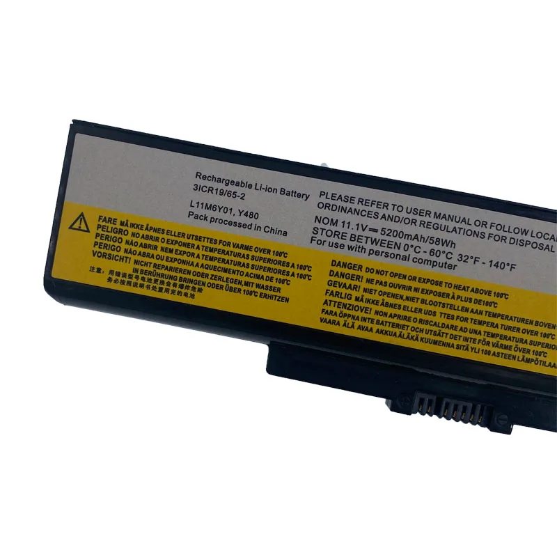 Bateria do portátil para Lenovo IdeaPad, Y480, G480, G400, G485, Y485, G410, G500, G510, G580, Y480, Y580, G405, G490, Z580, Z480, Z380, L11L6Y01