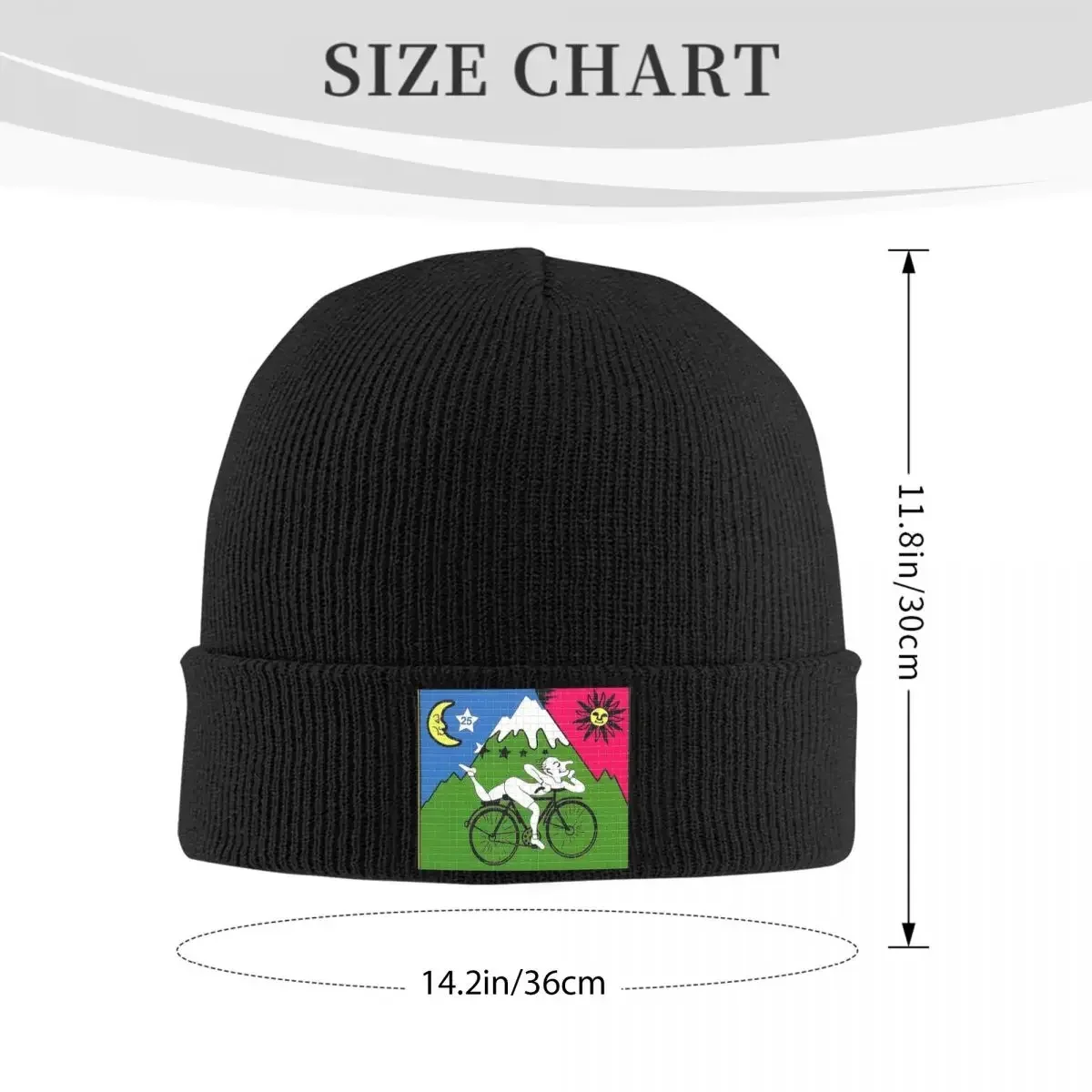 LSD - Albert Hofmann - Bicycle Day Warm Knitted Cap Hip Hop Bonnet Hat Autumn Winter Outdoor Beanies Hats for Unisex Adult