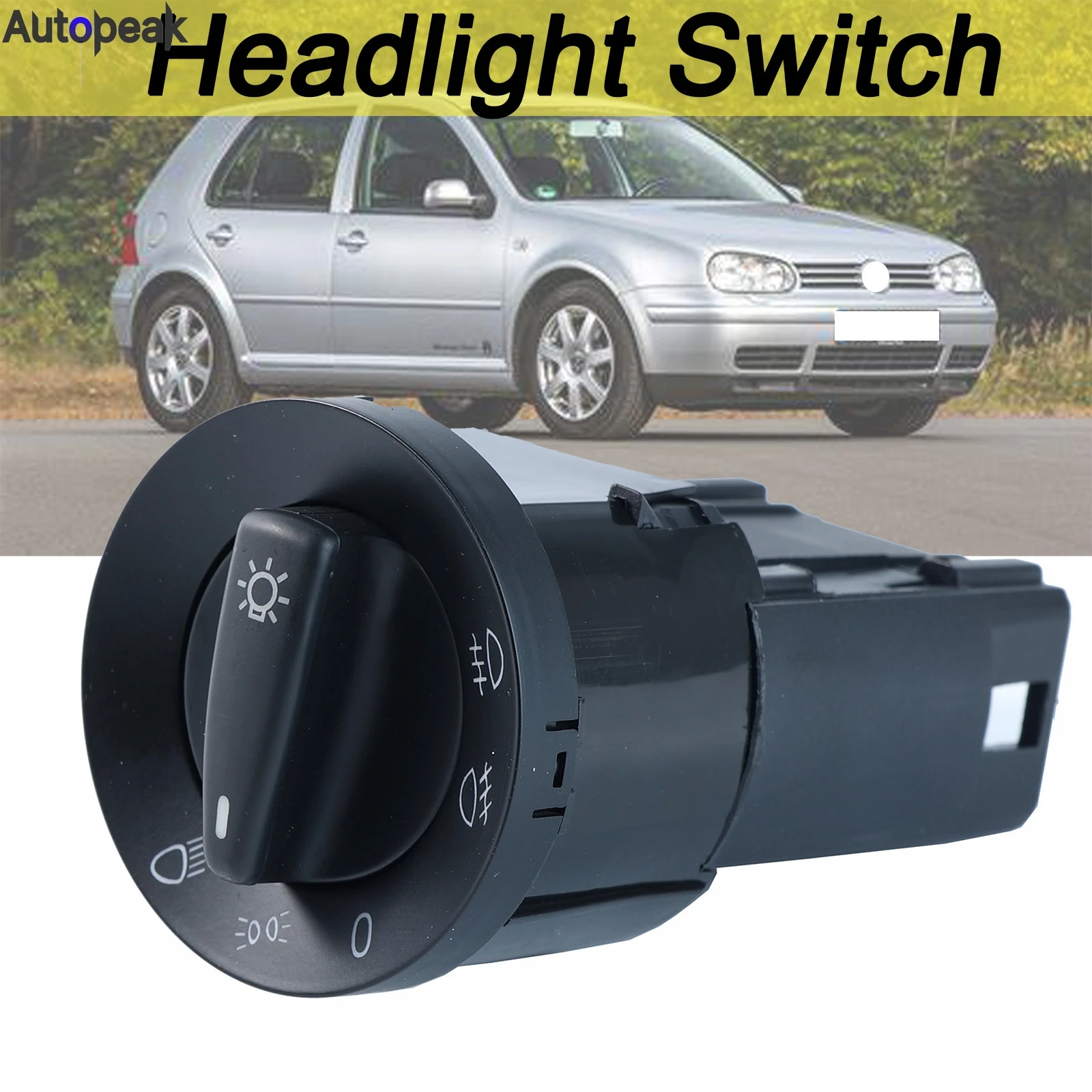 

For VW Seat SKD Headlight Switch Fog Lamp Knob 1998 1999 2000 2001 2002 2003 2004 2005 2006 2007 YM2113K196AAYYEJ 1C0941531A01C