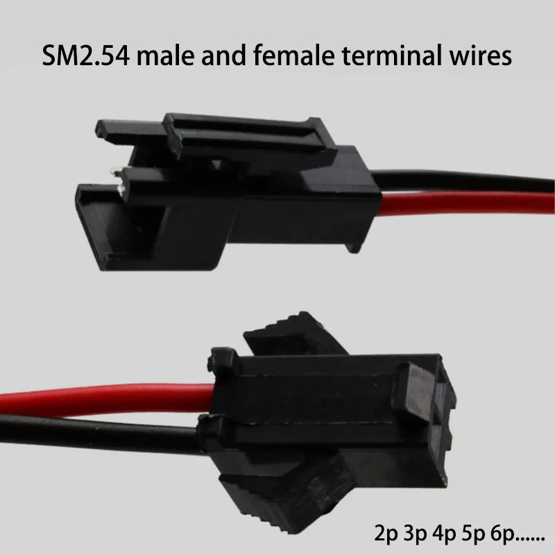 

1Set SM2.54mm2P Black Plug Air Docking Connector Terminal Wire Pin Connection Wire Male And Female Wire Harness Docking 2P 4P 6P