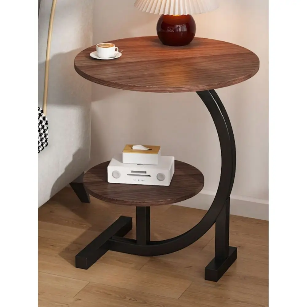 

Side Table Round Side Table, C Shaped End Table For Couch, Sofa And Bed, Mid Century Modern Small Bedside Table Nightstand For