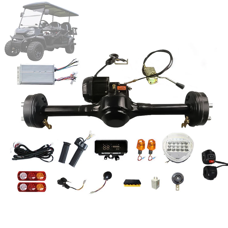 48 60V 90cm 800W 1:11:28  Differential Golf Cart Front Axle Conversion Kit Trailer Kit Rear Axle With Electric Motor