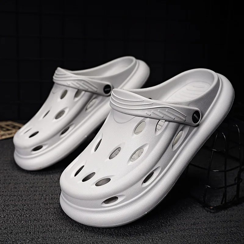 

Мужские сандалии унисекс с ручками для пальцев, летние садовые тапочки с цельной кроватью из ЭВА и амортизацией 4,0