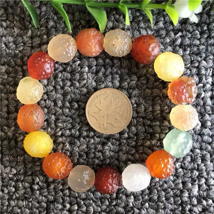 Natural Alashan Agate Bracelet Gobi Original Stone Handset Beads Exquisite Stone Exquisite Color Bracelet For Women's HandString - view 4