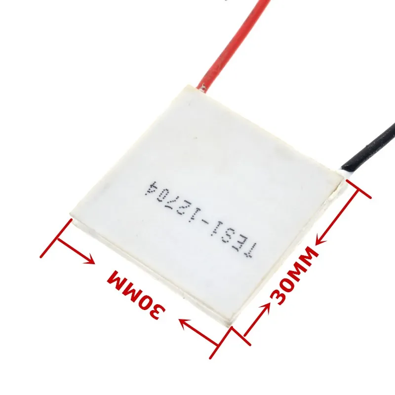 1pcs Tec1 12704 12v 4a Tec Thermoelectric Cooler Peltier (tec1-12704) 30x30x3.3mm