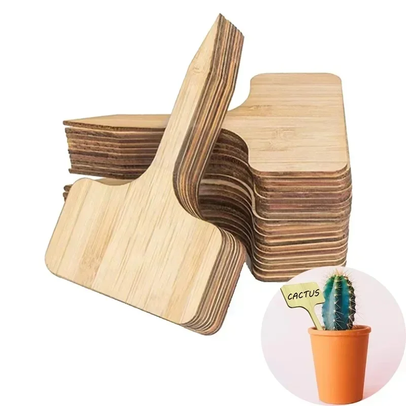 11-66PCS wooden plug-in succulent plant flower label creative horticultural garden handwritten sign