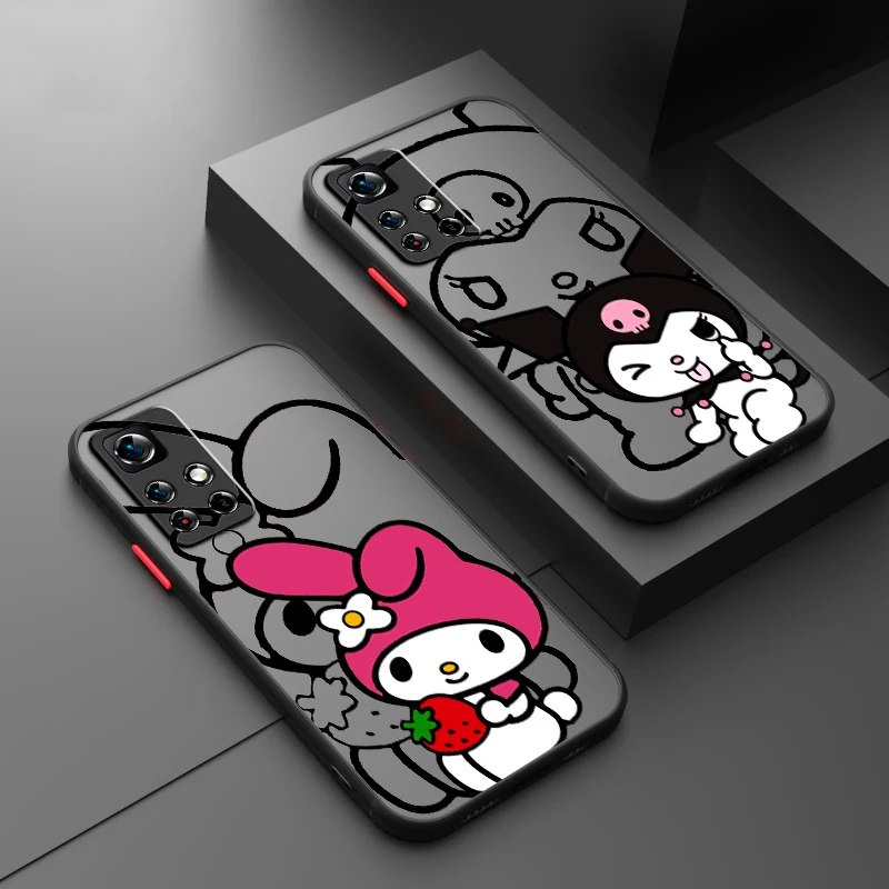 Kuroml My Melody мультфильм матовый полупрозрачный для Redmi Note 13 12 12S 12T 11 11T 11E 10 10S 9 Pro Plus 5G TPU телефон